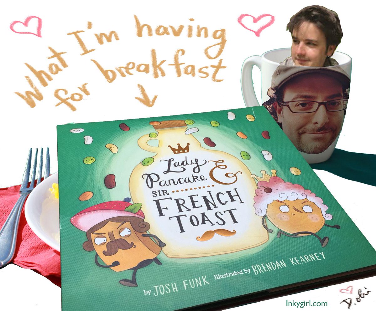 What I'm having for bkfst (see photo): LADY PANCAKE & SIR FRENCH TOAST by @joshfunkbooks @brendandraws @SterlingKids