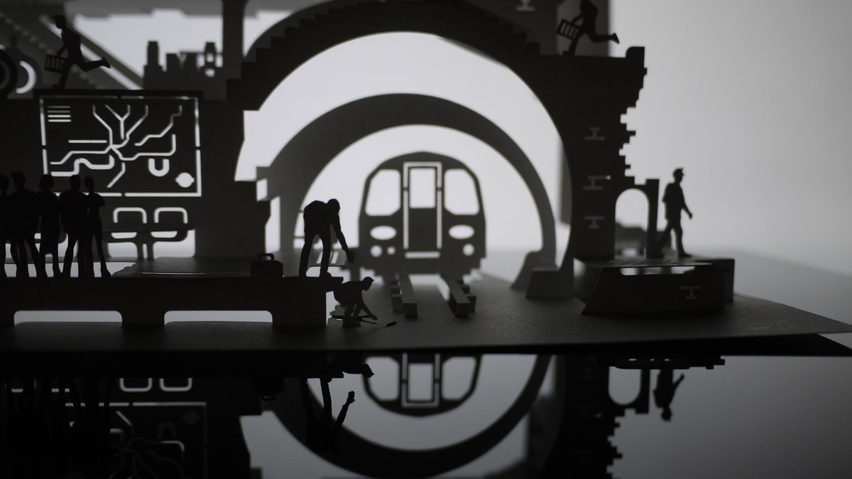 london_theatre's tweet photo. How amazing is this Kirigami artwork inspired by @curiousonstage? You can see it at the @ltmuseum from tomorrow http://t.co/4BUszb94Zr