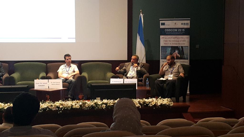 OssComOrg's tweet photo. "#Opensource  is a culture of working together,sharing and creating a community"
Dr. Walid Karam

#OSSCOM2015 #GJU http://t.co/UdXMNOS9CF
