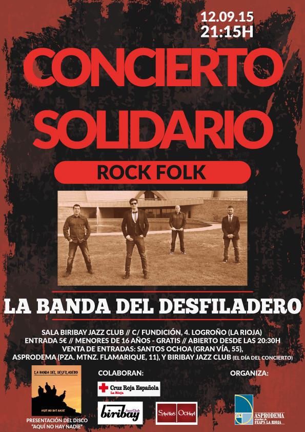 Sábado 21h Concierto Solidario de #LaBandaDelDesfiladero gracias a .<a href="/SantosOchoaLog/">Santos Ochoa Logroño</a> .<a href="/CruzRojaRioja/">Cruz Roja en La Rioja</a> .@BiribayJazzClub