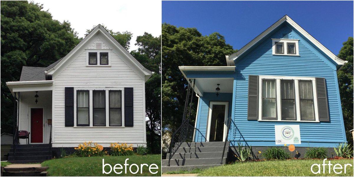 LISC_CentralIL's tweet photo. We're painting the town... blue! #CommunityCoreInitiative empowers homeowners AND renters to transform their block. http://t.co/ee8DH5SsVZ