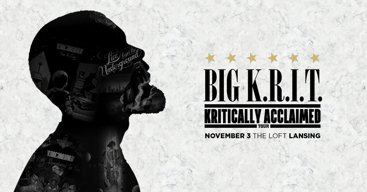 You can now buy tickets for <a href="/BIGKRIT/">Big K.R.I.T.</a> at <a href="/G_R_B_C/">GRBC</a> in East Lansing!

Grab a ✂️ from our friend <a href="/iamWayno/">Wayno</a>.