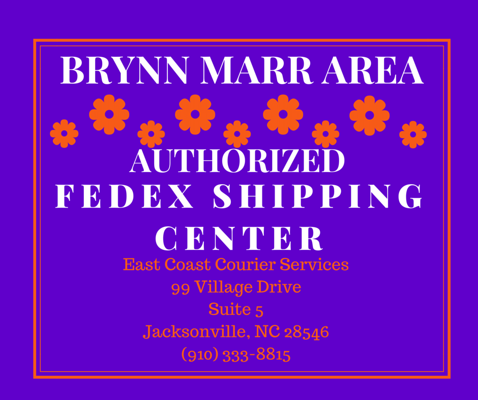 ECCSLLC's tweet image. Only Authorized Fed Ex Shipping center in the Brynn Marr Jacksonville NC area!!!  We need your support!