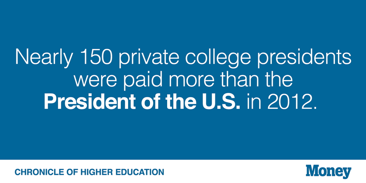 Money's tweet image. Big pay for college presidents doesn’t pay off for students money.us/1Nrxjqr