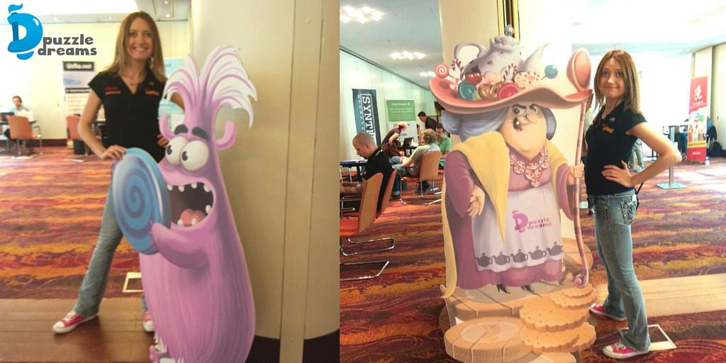 puzzzledreams's tweet image. It looks like one of our Bits of Sweets game characters met with wonderful @lerika.
#devgamm2015 #Hamburg