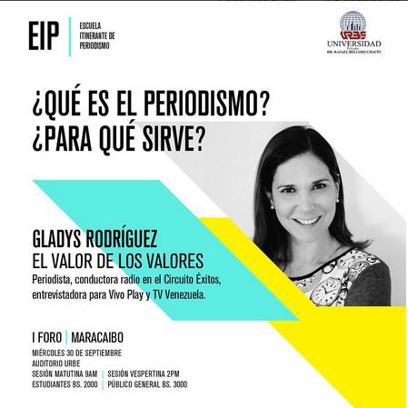 Fans GladysRodriguez (@fansgladys) on Twitter photo Nuestra querida periodista <a href="/RodriguezGladys/">Gladys RodrĂguez</a> estará el 30 de septiembre como panelista en 1er foro en Maracaibo Nuestra querida periodista <a href="/RodriguezGladys/">Gladys RodrĂguez</a> estará el 30 de septiembre como panelista en 1er foro en Maracaibo