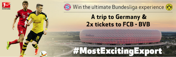 Bundesliga_EN's tweet photo. The competition has closed!

A winner has been chosen and will be announced in the coming days #mostexcitingexport http://t.co/FjOWONpAd7