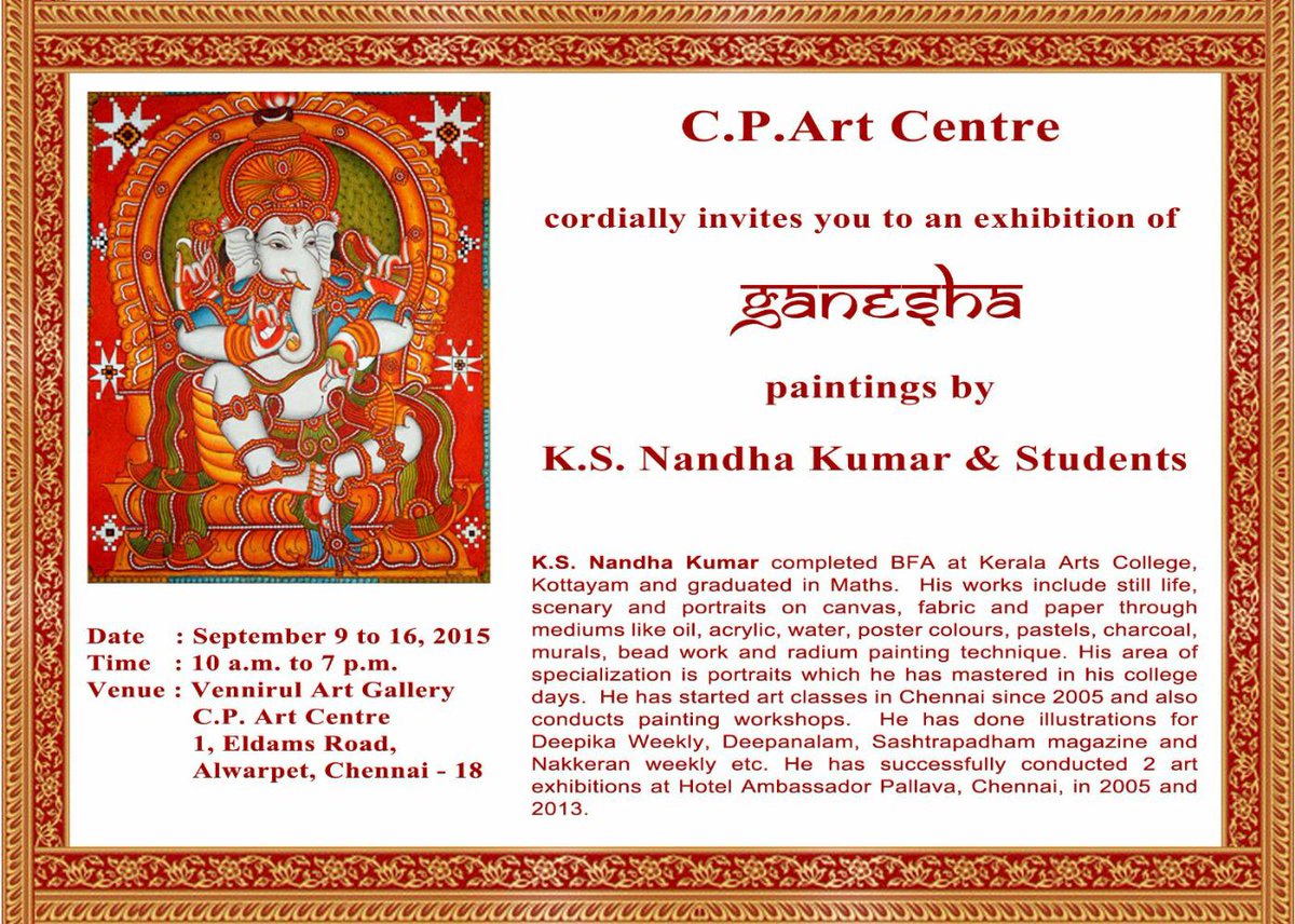 aparna_12894's tweet photo. All are cordially invited! :-)
#myfirstexhibition #ArtLovers #cpartscenter http://t.co/JipKwr7ToD