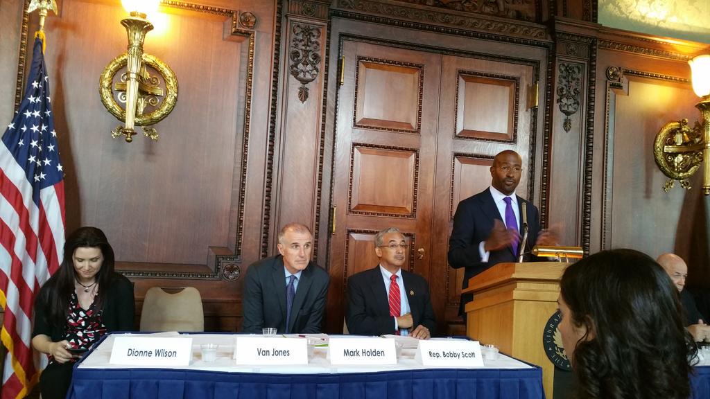 .@VanJones68 speak abt impt #justicereform & #SAFEJUSTICE @repbobbyscott Mark Holden Dianne Wilson @FixCrimJustice