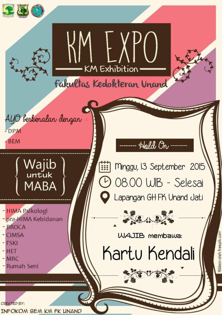 KM EXHIBITION 2015
Minggu, 13 Sept 2015
08.00-Selesai
<a href="/Lapanga/">Kilcis guerrero</a> Basket FK UNAND Jati
[WAJIB unt Maba 2015 Fk Unand]