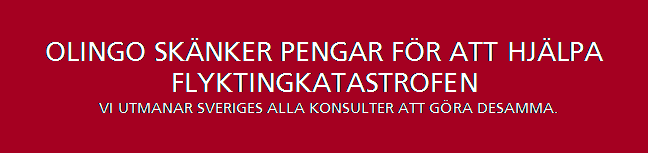 Olingo_'s tweet photo. Olingo har idag skänkt intäkterna från en konsulttimme per anställd idag till Flyktingkatastrofen. http://t.co/6uzPl3RKWL