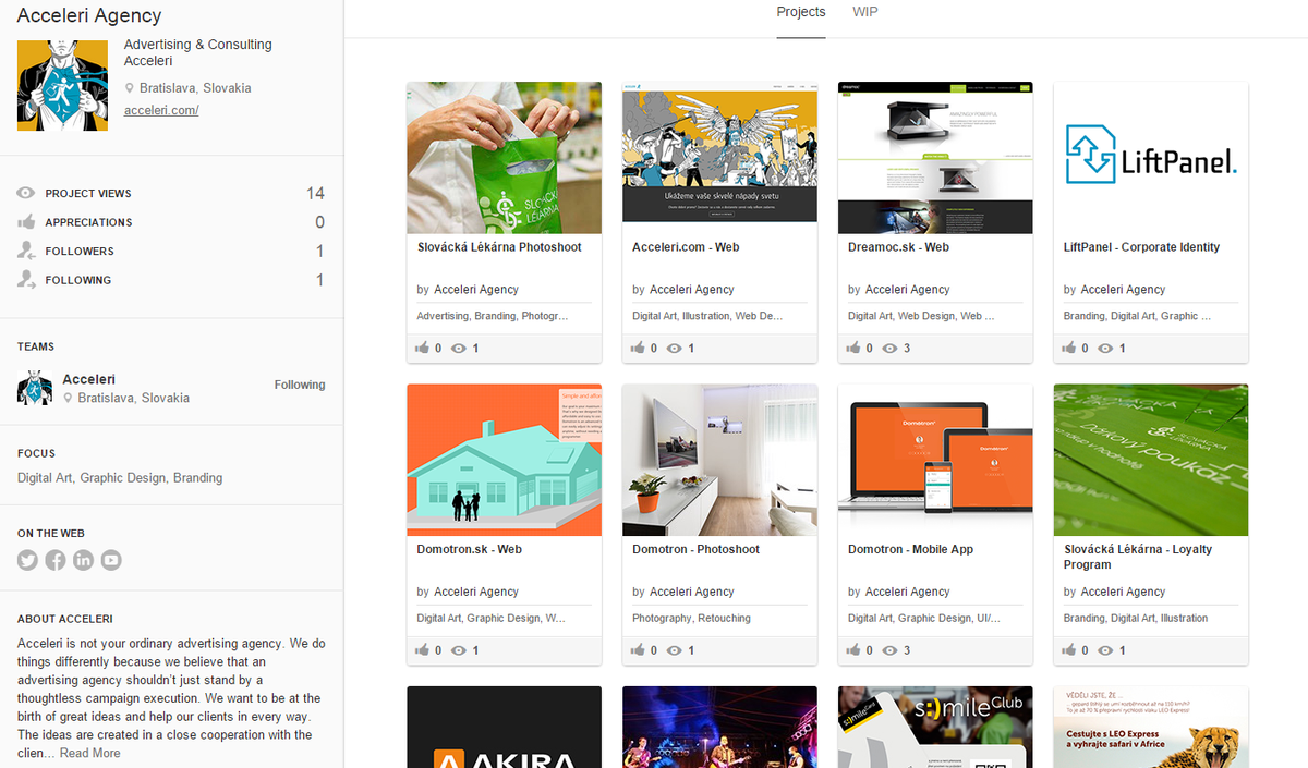 Acceleri​ nájdete už aj na Behance​! :) Naše portfólio nájdete tu → buff.ly/1XQ1ZVv