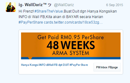 STARBOSS ™ (@iamstarboss) on Twitter photo #ShareTheValue #PayPerShare Kongsi Jer ..Dapat Duit #WowKongsi #WALLFOLLOWBACK <a href="/WallRetweet/">Wall ReTweet Balik</a> #ShareTheValue #PayPerShare Kongsi Jer ..Dapat Duit #WowKongsi #WALLFOLLOWBACK <a href="/WallRetweet/">Wall ReTweet Balik</a>