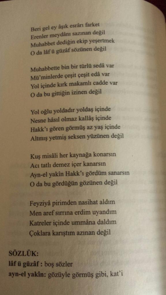 Feyzullah Çelebi efendimizin deyişi