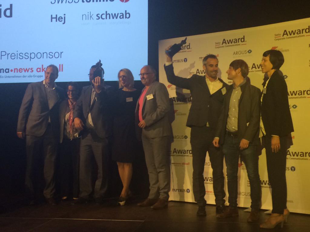 WE WON!! “@Award_CC: And the winners are: #HeyCreative @nikschwab @swiss_tennis und @swissgridag #Applaus #AwCC15”