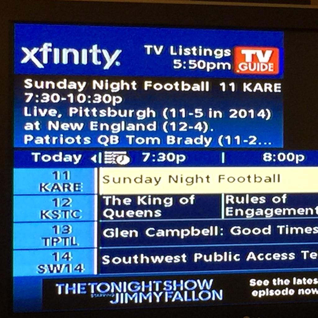 Julie B on X: 'According to my @comcast channel guide, Sunday