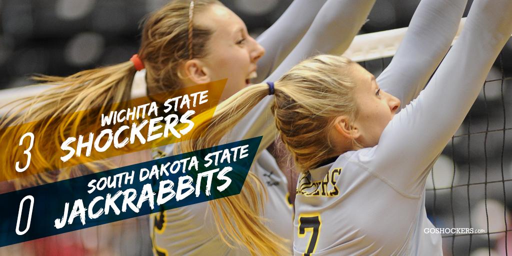 Go Shockers on Twitter: "Shockers win! @GoShockersVB takes home opener