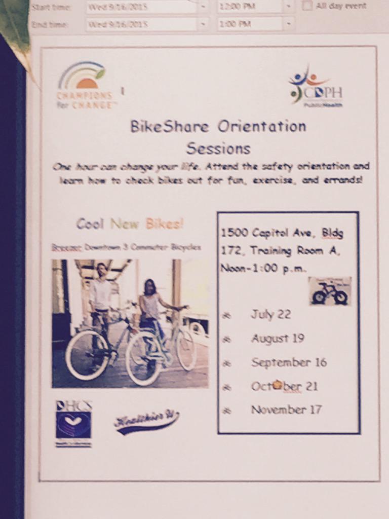 JuiceLee337's tweet image. We have #bikeshareprogram how 'bout u!) #cdph