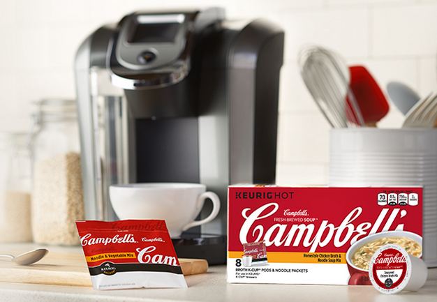 Entrepreneur's tweet photo. You Can Now Make Campbell's Soup in Your Keurig http://t.co/RvWV8ahzB6 by @Geoff_Weiss http://t.co/92skvnUdLP