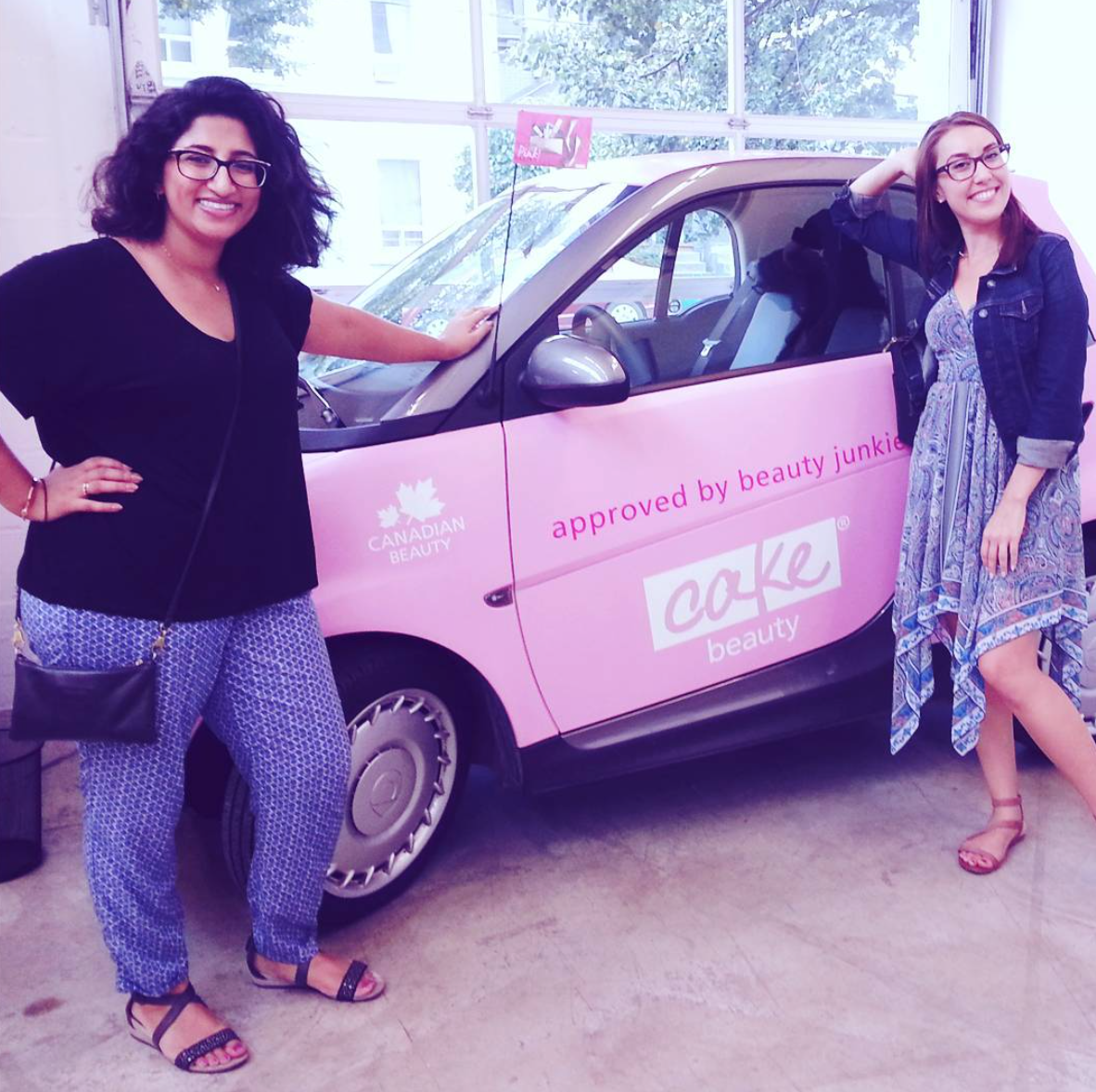 cakebeauty's tweet photo. Look who's at the #essentialslounge6ix @beautezine! Work it girls👢📷 #cakebeauty #bedelectable #tiff15 http://t.co/Z9kfeCiqi2