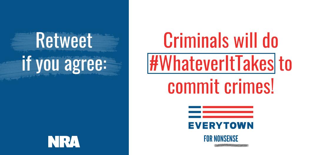 NRA's tweet image. America needs less propaganda &amp;amp; more solutions - expanding background checks isn't the answer #WhateverItTakes