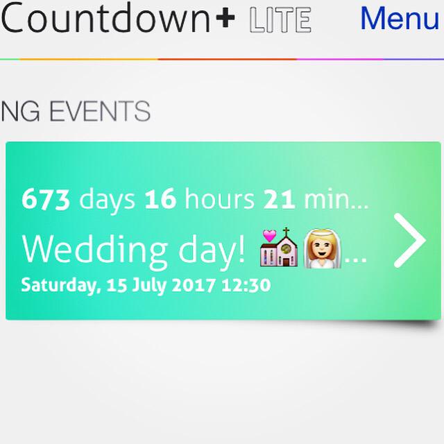 Lmay1989's tweet photo. #673days #Countdown #Wedding #Excited http://t.co/kIx8kCV2C1