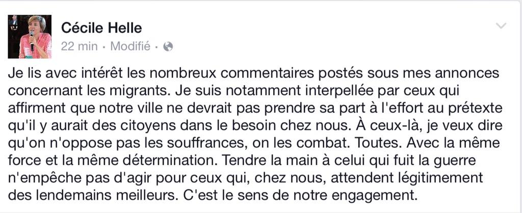 À ceux qui veulent opposer les souffrances... #Réfugiés #Avignon
