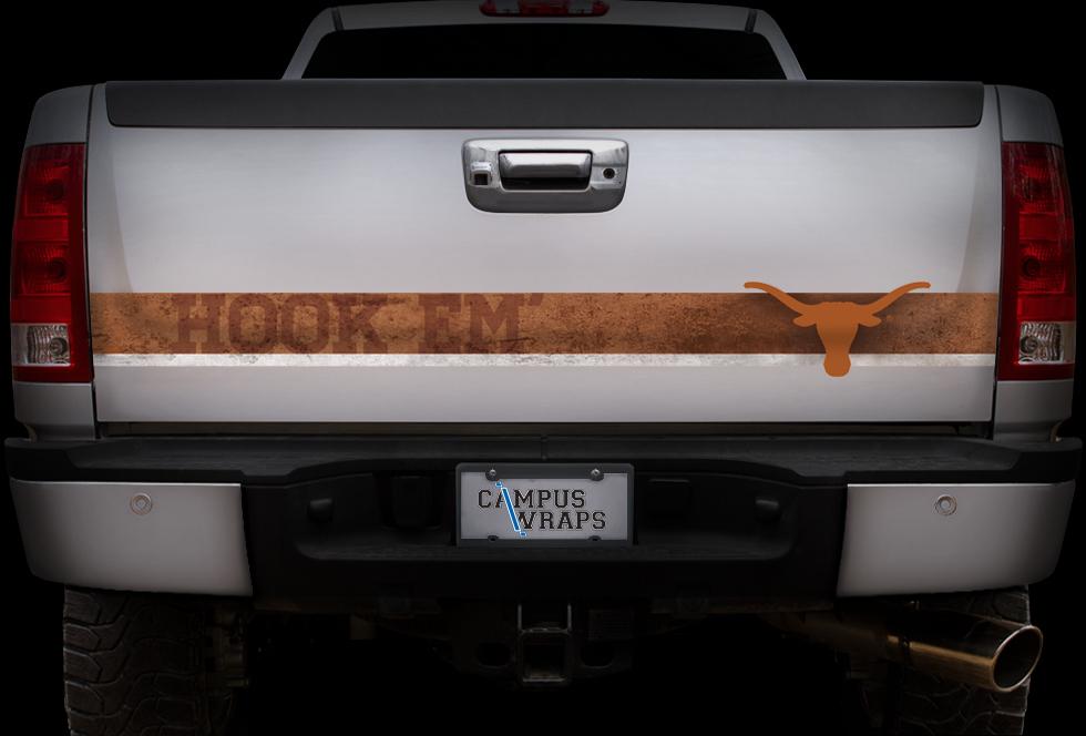 CampusWraps's tweet image. Is your rig ready to tailgate @TexasFB? Get your #Longhorns truck wraps at texas.campuswraps.com #hookem