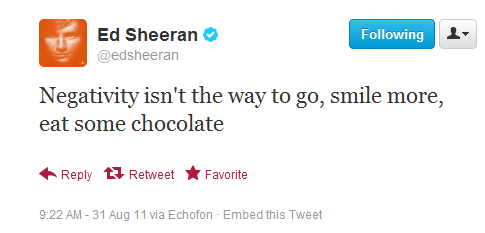 EdSheeranSpain's tweet photo. #SeptemberEdSheeran Favorite Ed Sheeran Tweet http://t.co/YrkTaF2Ma5