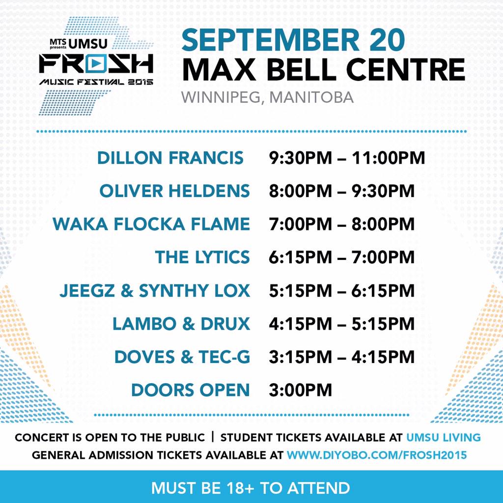 PrairiePromo's tweet image. RT our photo for an entry into this Friday's draw for two VIP tickets to #UMSUFroshFest