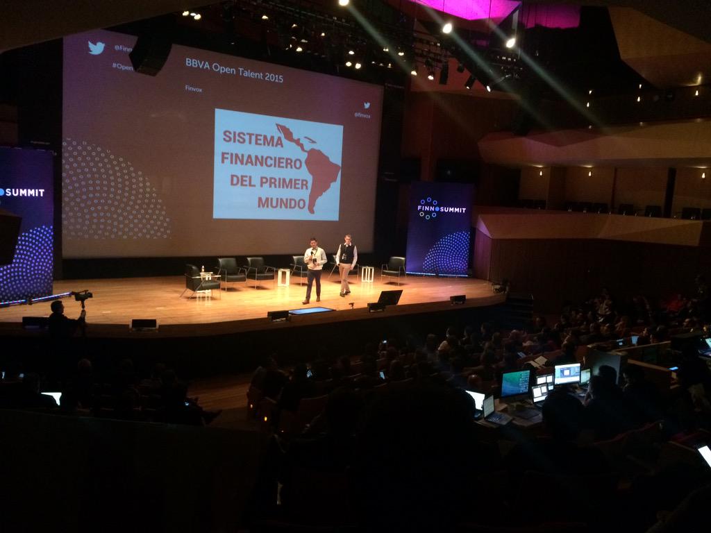 Escuchando pitch de <a href="/Finvox/">Finvox</a> durante @bbvaopentalent #MEXICO #OpenTalent15 #FSMex