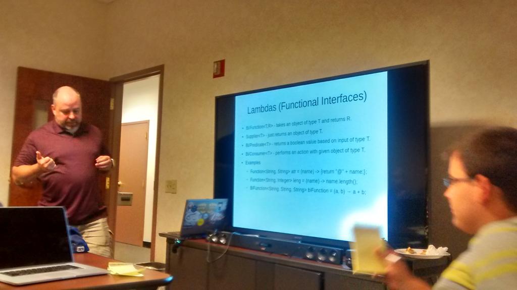 CapitalAreaSE's tweet image. Java 8 features and implementations at our September meetup! #java #java8 #javausergroups