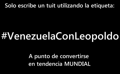 DolarToday's tweet image. Estamos a solo un paso de convertir #VenezuelaConLeopoldo en tendencia mundial, ayúdanos haciendo RT MASIVO