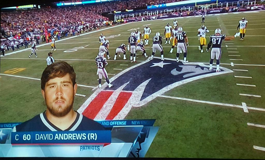 From Wesleyan grad to UGA captain to starting center tonight for the Patriots. We are proud of you David!