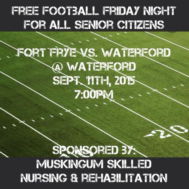 FFHSCheer's tweet photo. ATTN FORT FRYE AND WATERFORD STUDENTS:
All senior citizens(65+)get in for free at the Fort Frye vs Waterford game
#RT http://t.co/G6CzLkU12y