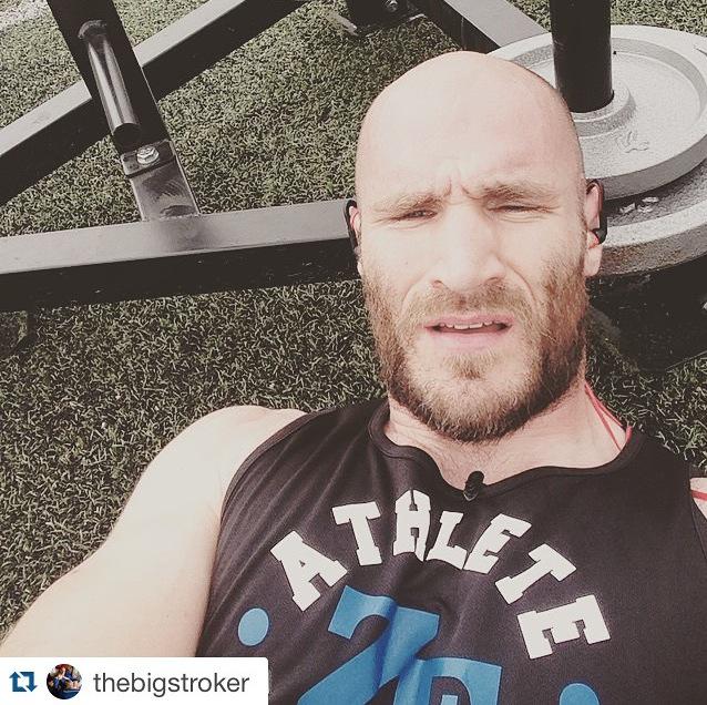 ZFtraining's tweet photo. With 7 days until the Rugby World Cup, @thebigstroker is killing workouts! Post-prowler selfie? #athletelifestyle http://t.co/A5Xpa6huLk