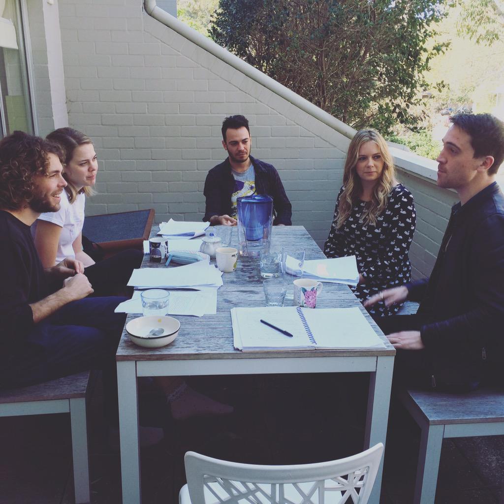 InfinityTaster's tweet image. Rehearsals were back on the table today..... Outside. We go into the theatre Sunday!