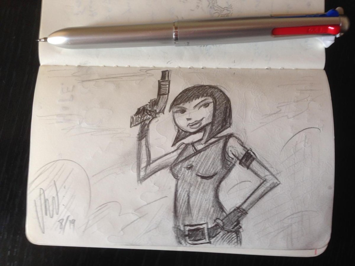 RobinAWhite's tweet image. Femme fatale #sketch. #didispellthatright?