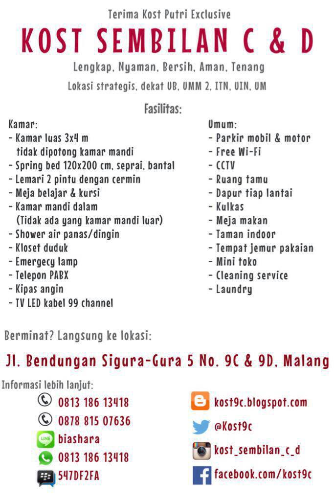 Kost 9C & 9D Malang buka link di bio tweet media