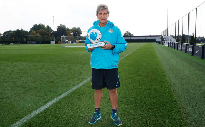 Squawka's tweet photo. Manuel Pellegrini has been named Premier League Manager of the Month for August. http://t.co/Oo8EGkTtbt