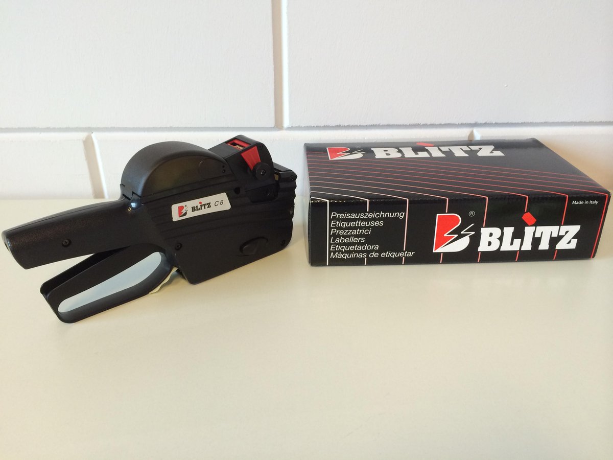 Wij leveren uit voorraad #prijstangen zoals #blitzc6 voor etiketten #26x12 mm golfrand. Artikel 271180065