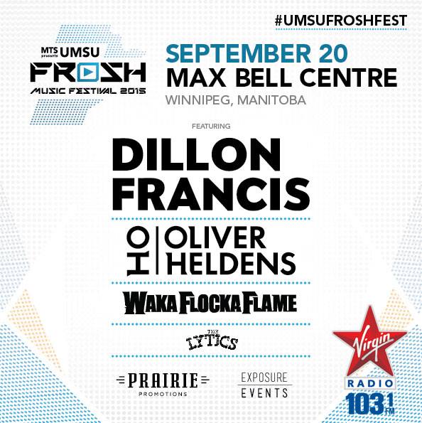 VirginRadioWPG's tweet image. RT to win tix to #UMSUFROSHFEST #FroshFriday @PrairiePromo It's Sunday the 20th!! Let's go! Winner at 9am.