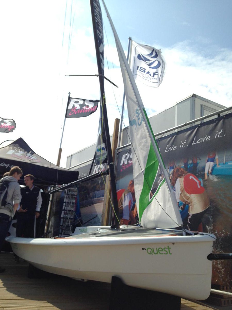 RS Quest is here! Check it out at the Southampton boat show. <a href="/SeaCadetsUK/">Sea Cadets</a> @RSsailingInt
