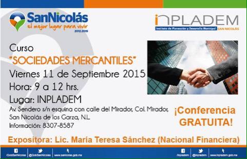 Hoy a las 9 am en <a href="/inpladem/">INPLADEM</a> y totalmente gratuito