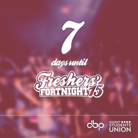 SolentSU's tweet image. 7 days to go... #solentfreshers #freshersfortnight #freshers #solentsu #solentuniversity #… ift.tt/1OhLihG
