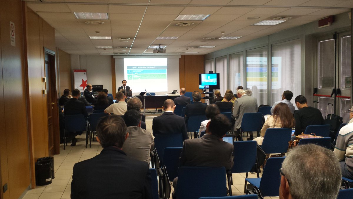AgidGov's tweet photo. #Cloudforeurope day 2 in #agid: workshop su certificazione, sicurezza, privacy e vendor lock-in in ambienti #cloud http://t.co/TJoLSDRLqi