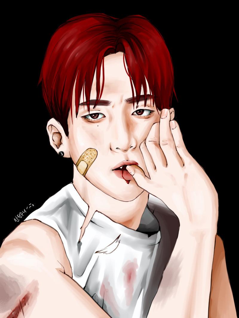 비뽀 뽐내기대회 올렸던 뱀파이어 차선우

쎄씨사진 너무 존잘생이라 언젠가 그려야지 하다가 스윗걸 머리 합쳐서 그림.
그림 넘 오랜만에 그려서 어떻게 색칠했었는지 다 까먹..그래서 야매로😔