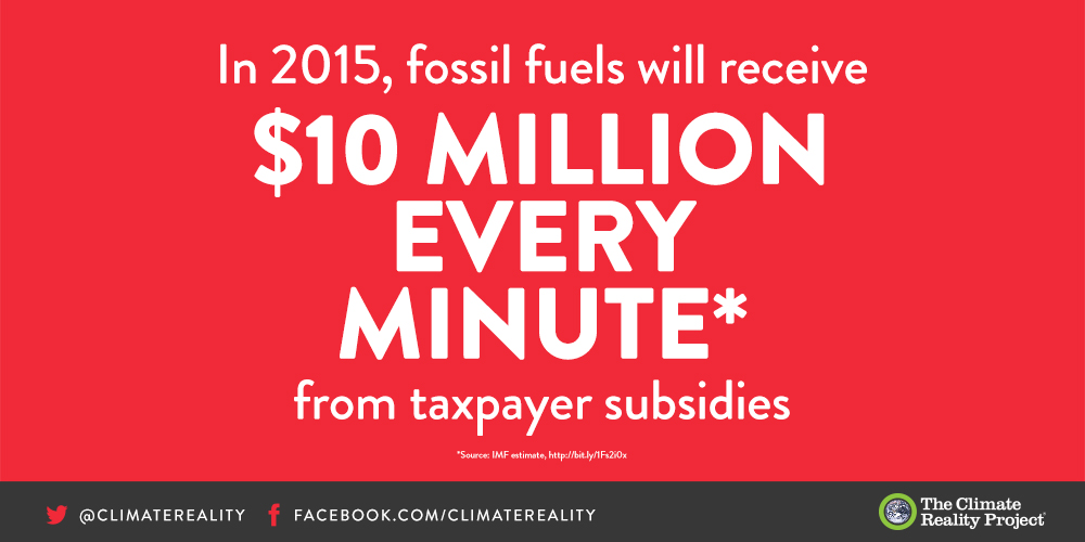ClimateReality's tweet photo. Retweet if you know it’s time to stop subsidizing the companies and fuels polluting our planet. http://t.co/G9QW5Iu0iF
