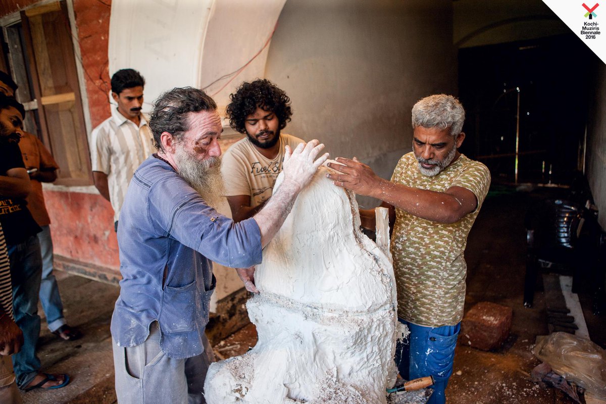 Kochi-Muziris Biennale on X: "Artists Reghunadhan K, Valsan Koorma Kolleri  separate mould from sculpture at Master Practice Studios #KochiBiennale  http://t.co/qN50wq0y6C" / X