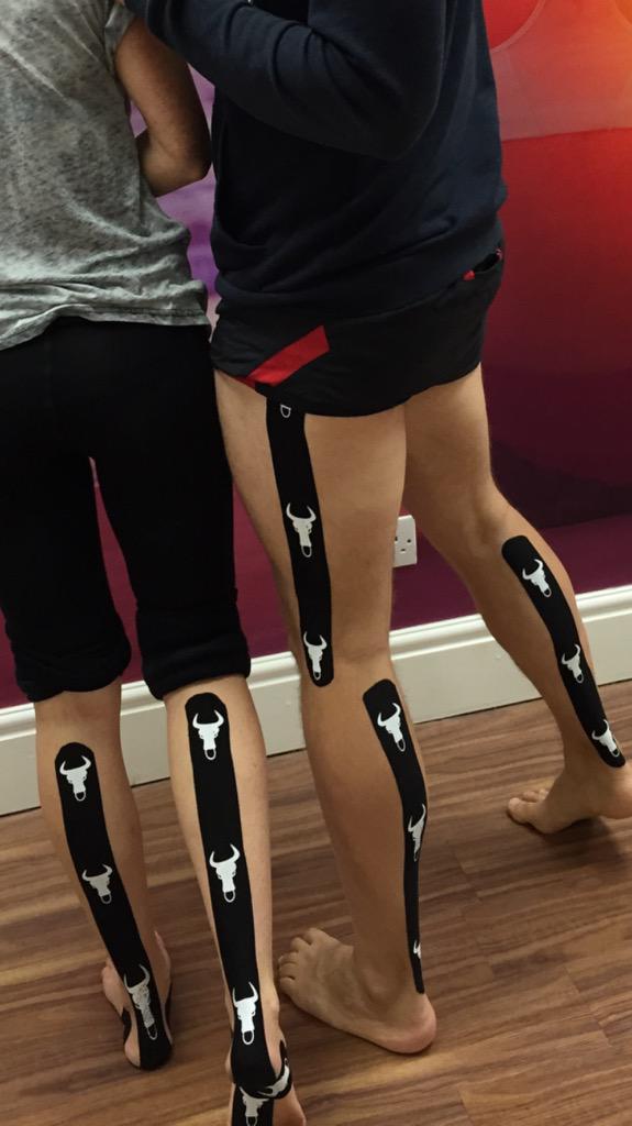 chricker's tweet photo. Olé...limbs bound together by the excellent toro tape from the experts over at @OptimumPClinic !! 💪🏃 http://t.co/VHtMbleGRJ